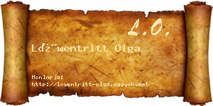 Löwentritt Olga névjegykártya